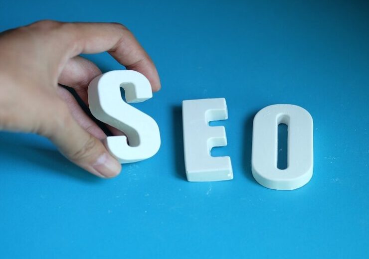 Hand arrange white letters as SEO