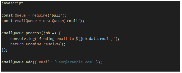 Create a job queue in Node.js: