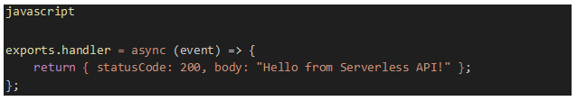 Example: AWS Lambda Function (Node.js)