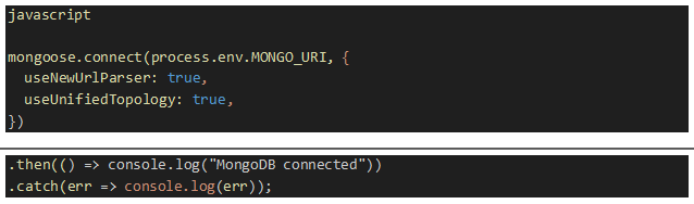 Modify server.js to include MongoDB